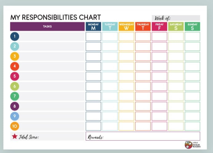 My Responsibilities Chart – LMR Edustore